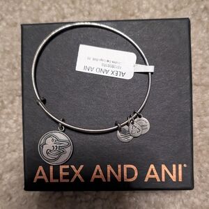 Alex and Ani Silver Bangle Bracelet Baltimore Orioles